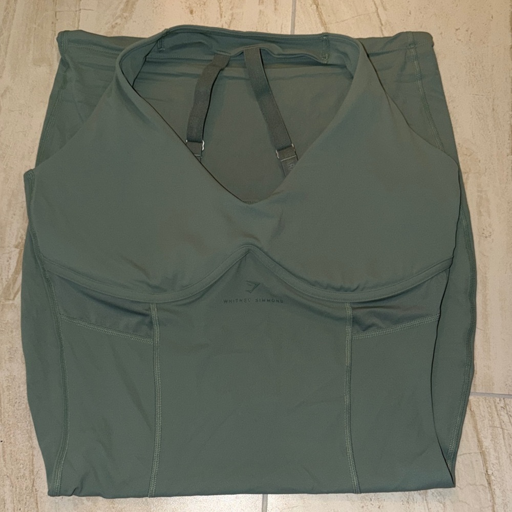 Whitney Simmons gymshark sage green dress